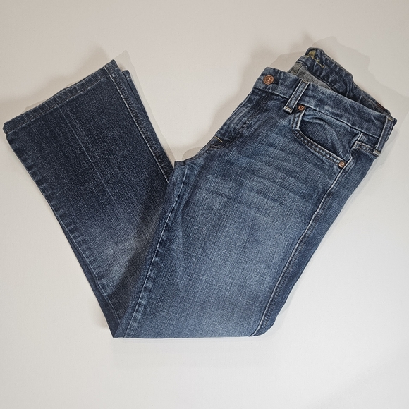 7 For All Mankind Womens Jeans Size 32 Waist A Pocket Low Rise Bootcut Y2K Style - Picture 1 of 8